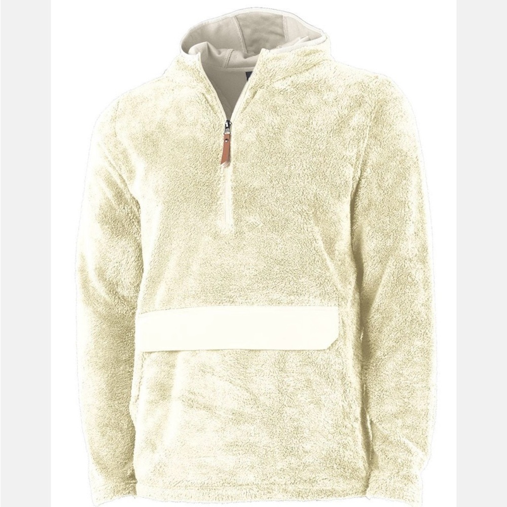 CHARLES RIVER ADULT LIGHTWEIGHT IVORY NEWPORT HOODIE- Medium